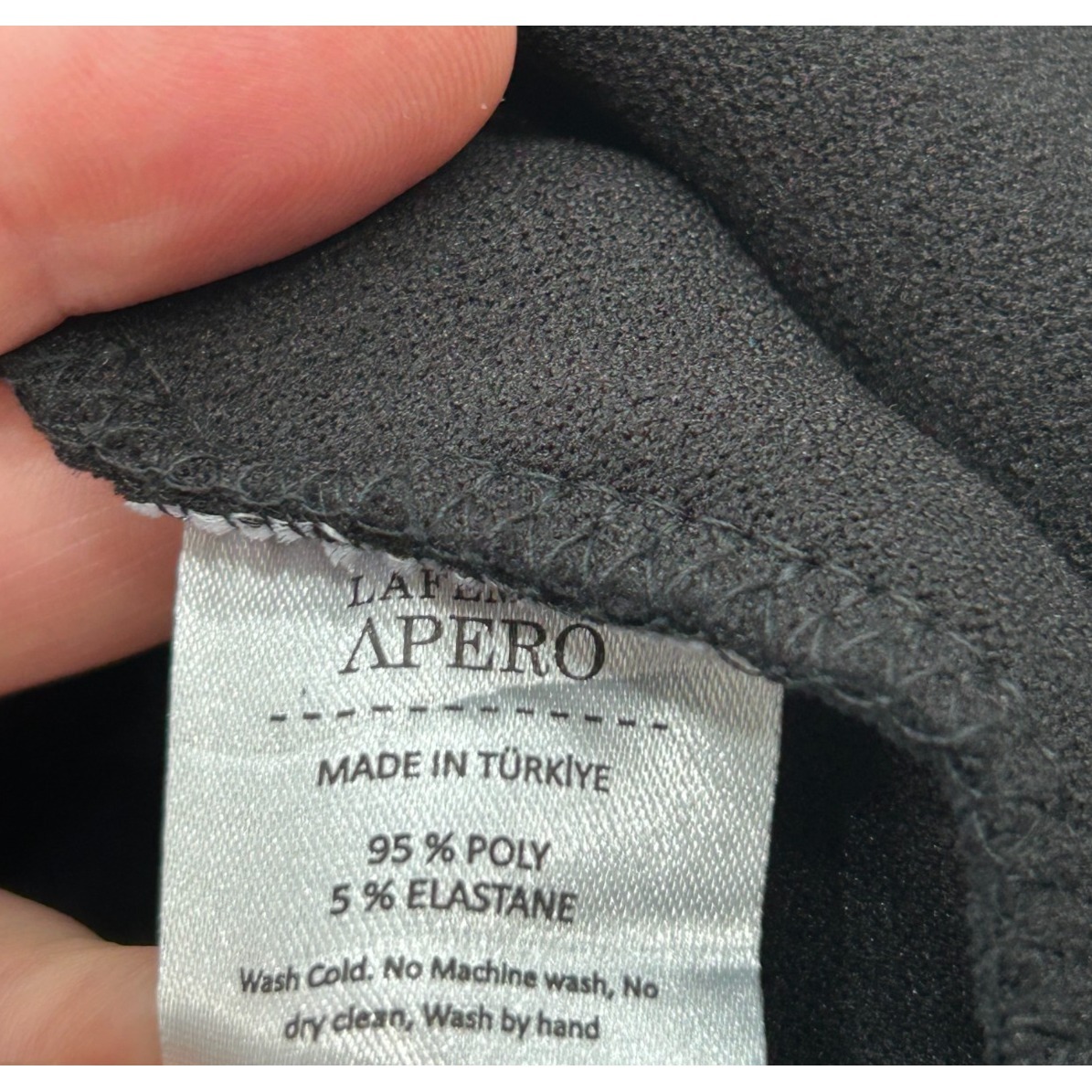 Nwt La Femme Apero Liza Pants Womens 12 Black Rib Knit Wide Leg Palazzo — image 7 of 8